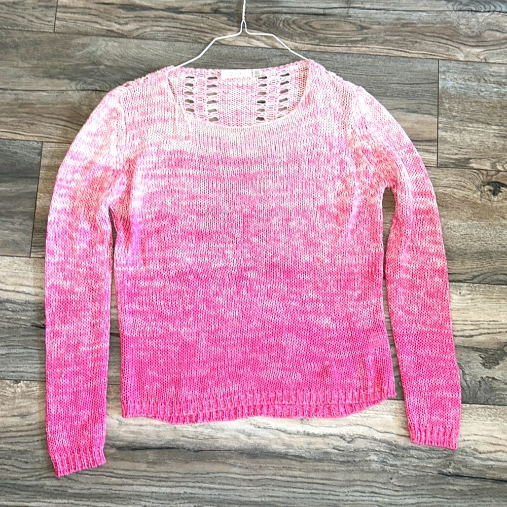 RD Style Pink White Gradient Knit Sweater Size S/P/P